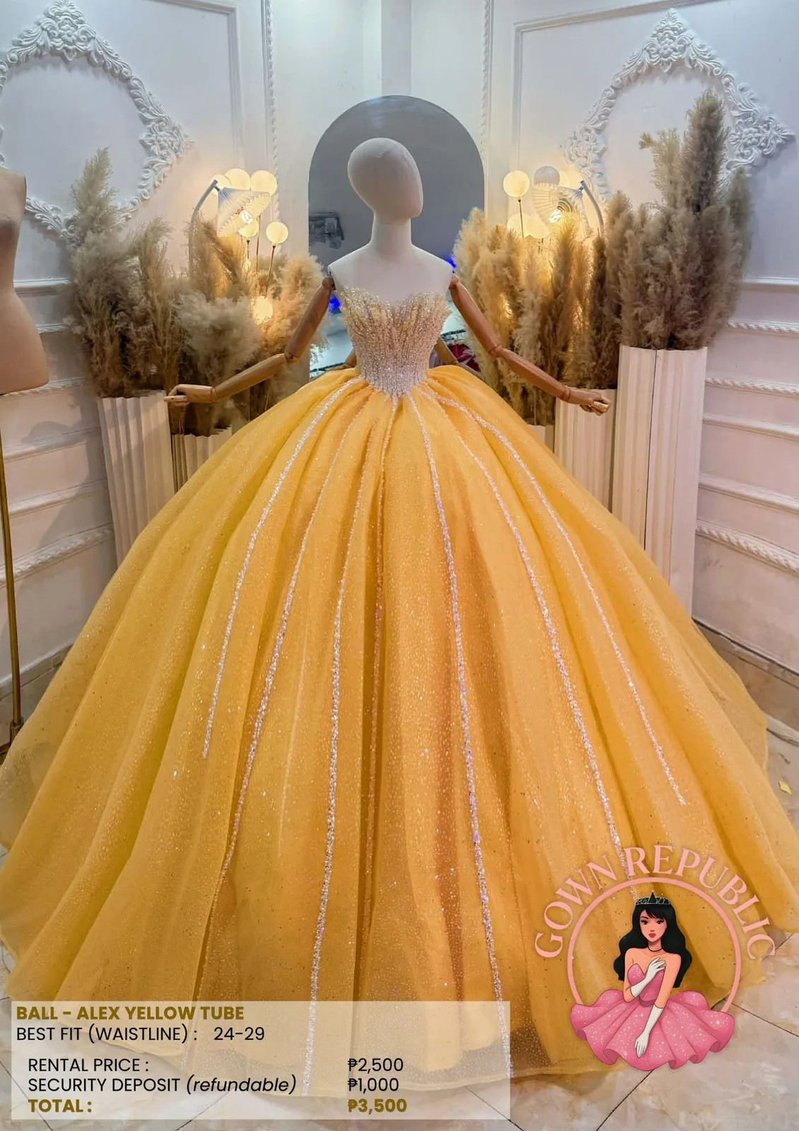 Ball Gowns: Yellow / Gold 323